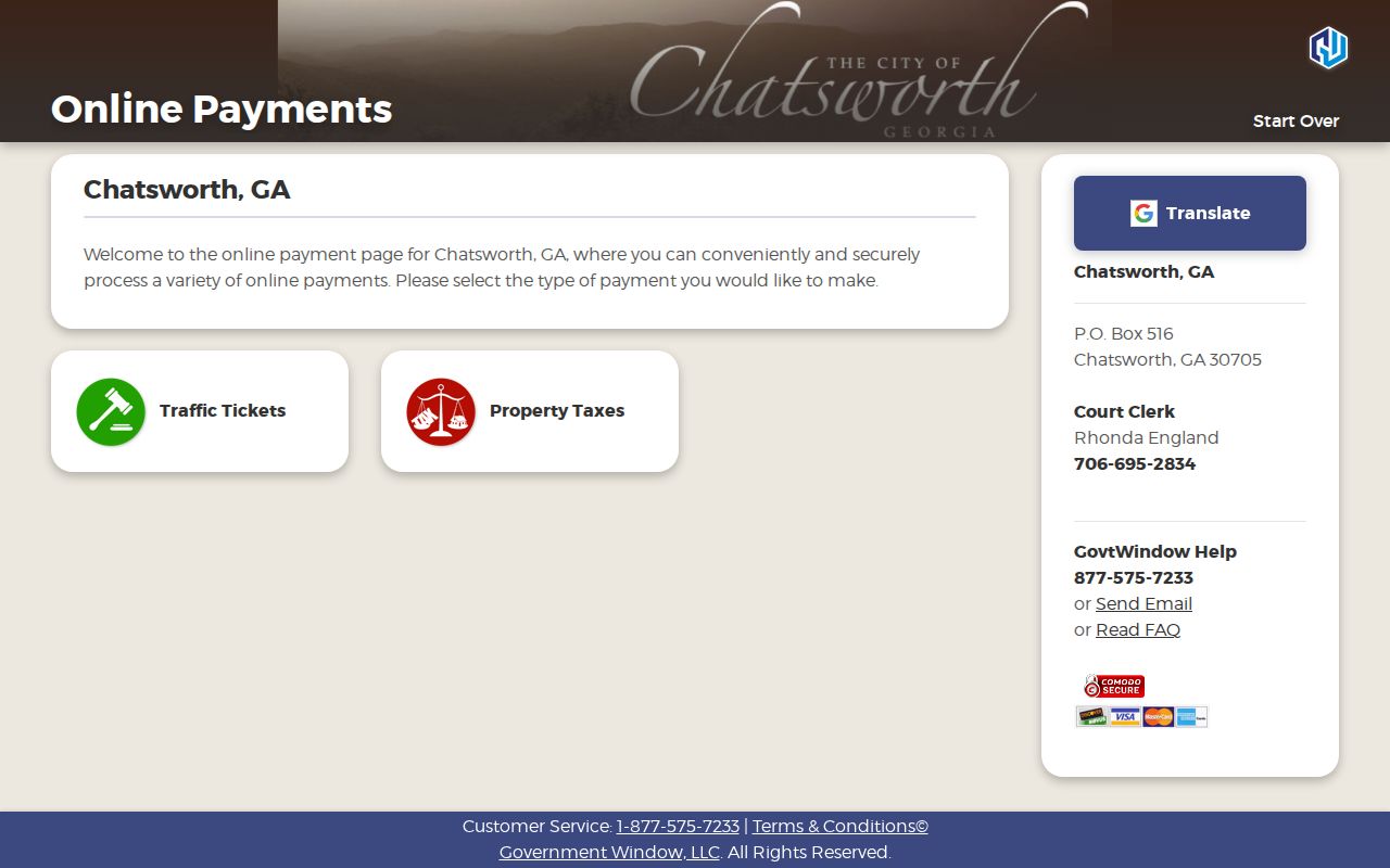 Chatsworth citation payment portal