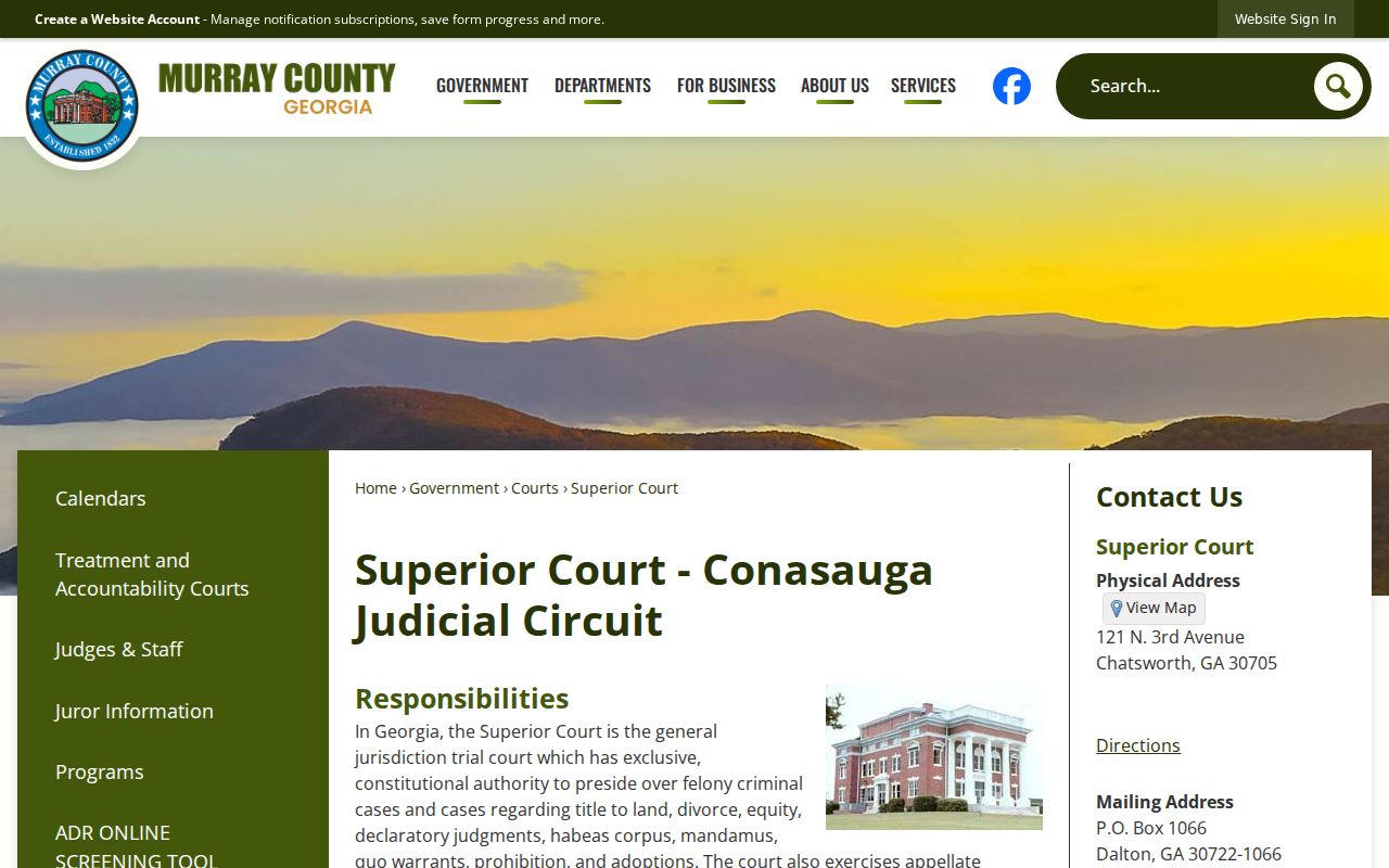 Official Murray County Superior Court page