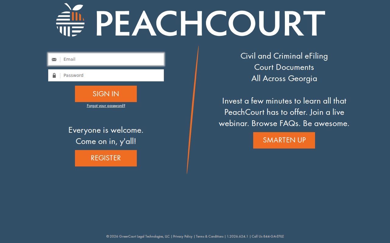 PeachCourt account access for Murray Superior Court records