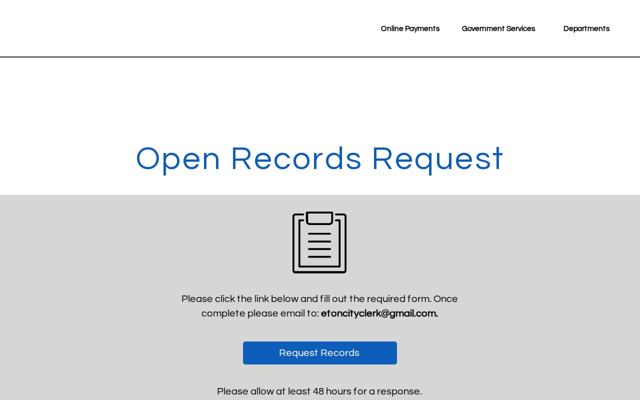 Eton open records request