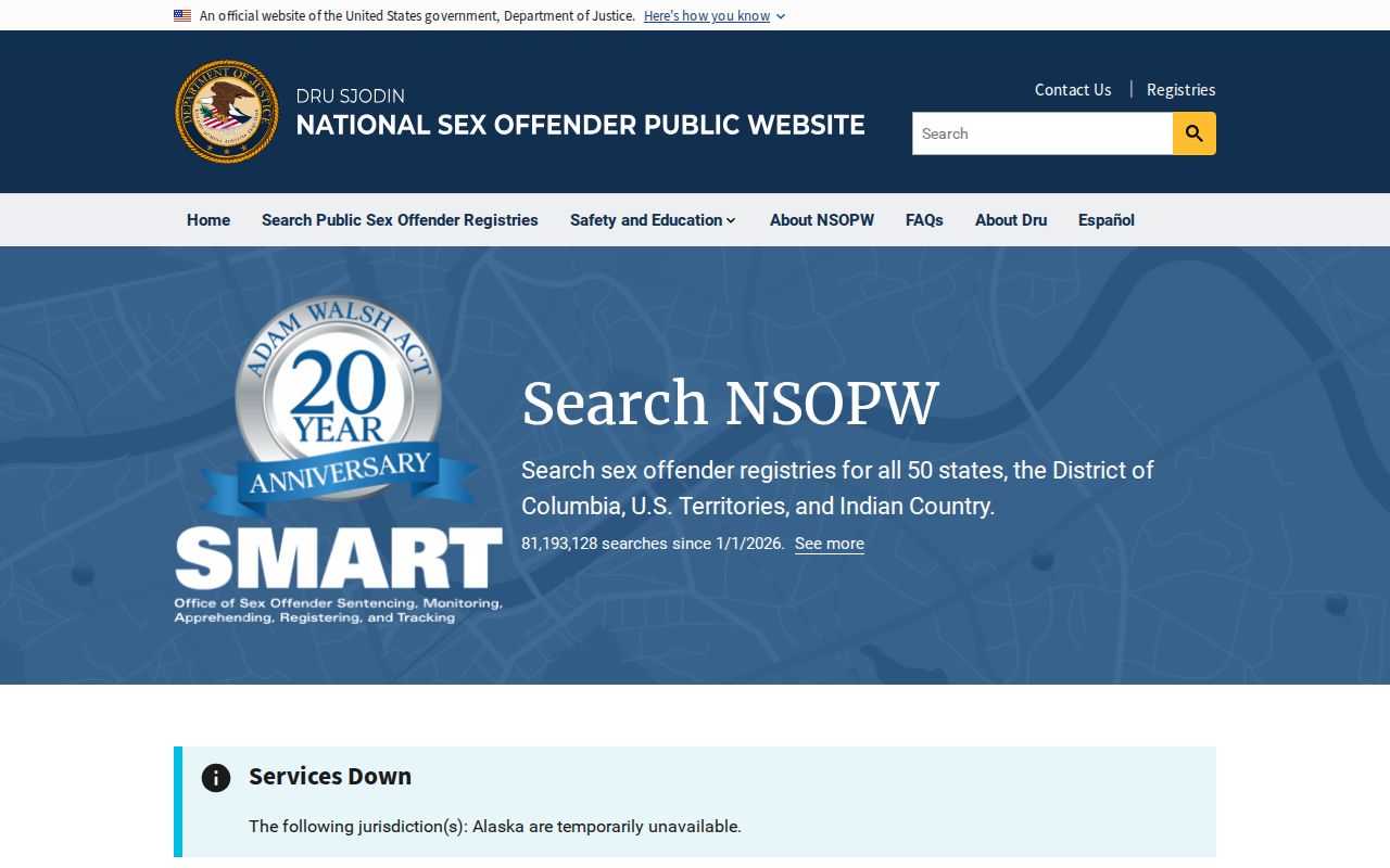 National Sex Offender Public Website
